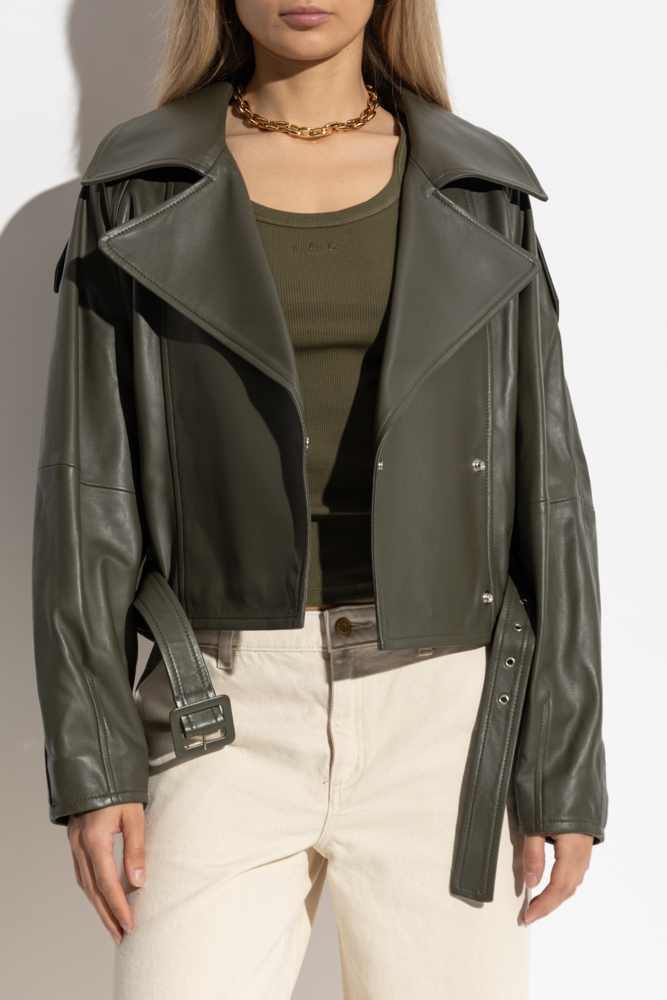 Green Leather jacket 